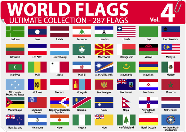 free vector National or regional flag and regional flag vector 4